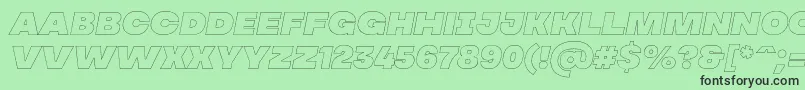 MADE Soulmaze Outline Italic PERSONAL USE Font – Black Fonts on Green Background
