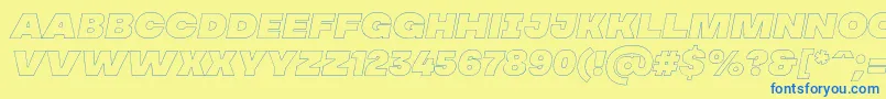 MADE Soulmaze Outline Italic PERSONAL USE Font – Blue Fonts on Yellow Background