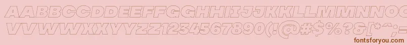 MADE Soulmaze Outline Italic PERSONAL USE Font – Brown Fonts on Pink Background