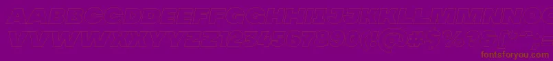 MADE Soulmaze Outline Italic PERSONAL USE Font – Brown Fonts on Purple Background