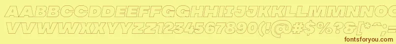 MADE Soulmaze Outline Italic PERSONAL USE Font – Brown Fonts on Yellow Background