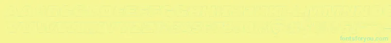 MADE Soulmaze Outline Italic PERSONAL USE Font – Green Fonts on Yellow Background