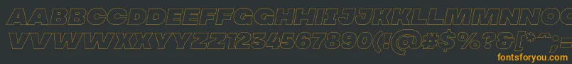 Шрифт MADE Soulmaze Outline Italic PERSONAL USE – оранжевые шрифты на чёрном фоне