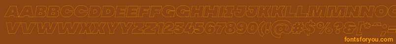 MADE Soulmaze Outline Italic PERSONAL USE Font – Orange Fonts on Brown Background