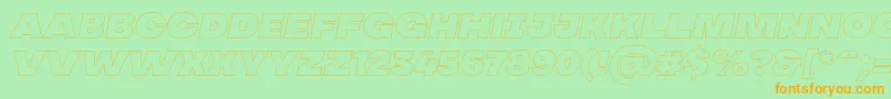 MADE Soulmaze Outline Italic PERSONAL USE Font – Orange Fonts on Green Background