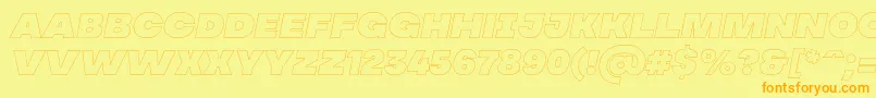 MADE Soulmaze Outline Italic PERSONAL USE Font – Orange Fonts on Yellow Background