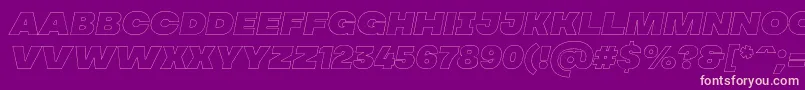 MADE Soulmaze Outline Italic PERSONAL USE Font – Pink Fonts on Purple Background