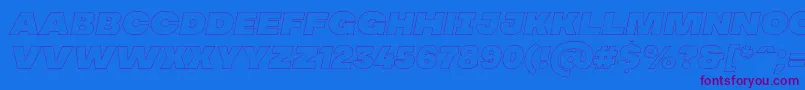 MADE Soulmaze Outline Italic PERSONAL USE Font – Purple Fonts on Blue Background