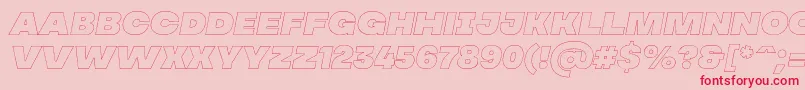 MADE Soulmaze Outline Italic PERSONAL USE Font – Red Fonts on Pink Background