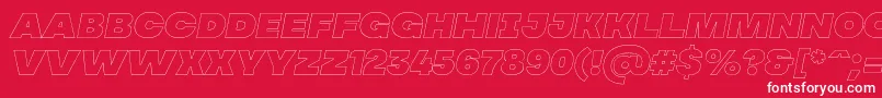 MADE Soulmaze Outline Italic PERSONAL USE Font – White Fonts on Red Background
