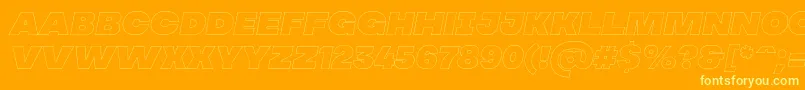 MADE Soulmaze Outline Italic PERSONAL USE Font – Yellow Fonts on Orange Background
