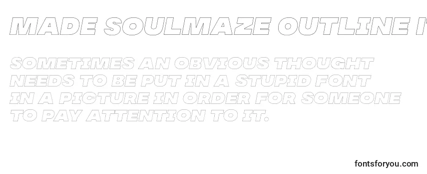 フォントMADE Soulmaze Outline Italic PERSONAL USE