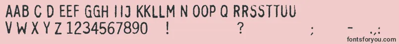 フォントOttiskc – ピンクの背景に黒い文字