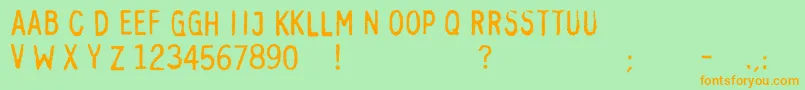 Ottiskc Font – Orange Fonts on Green Background