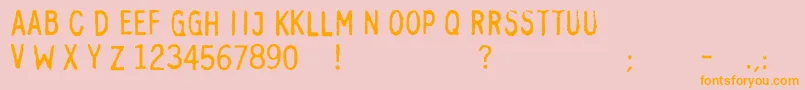 Ottiskc Font – Orange Fonts on Pink Background