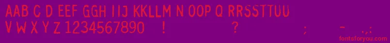 Ottiskc Font – Red Fonts on Purple Background