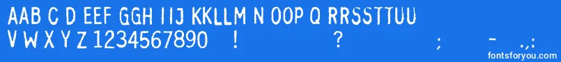 フォントOttiskc – 青い背景に白い文字