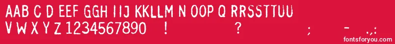 フォントOttiskc – 赤い背景に白い文字