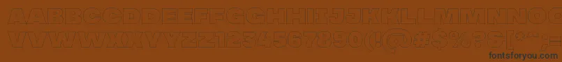 MADE Soulmaze Outline PERSONAL USE Font – Black Fonts on Brown Background
