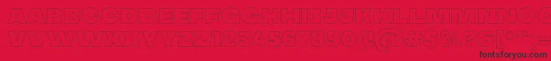 MADE Soulmaze Outline PERSONAL USE Font – Black Fonts on Red Background