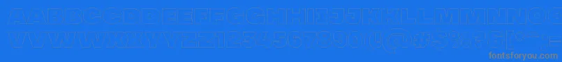MADE Soulmaze Outline PERSONAL USE-Schriftart – Graue Schriften auf blauem Hintergrund