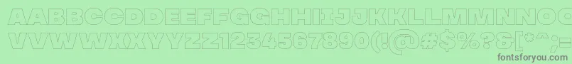 MADE Soulmaze Outline PERSONAL USE Font – Gray Fonts on Green Background