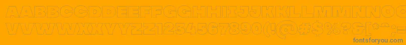 Шрифт MADE Soulmaze Outline PERSONAL USE – серые шрифты на оранжевом фоне