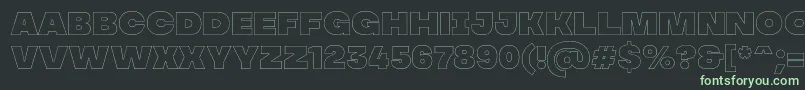 MADE Soulmaze Outline PERSONAL USE Font – Green Fonts on Black Background