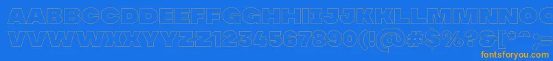 MADE Soulmaze Outline PERSONAL USE Font – Orange Fonts on Blue Background