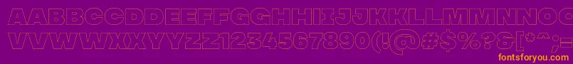 MADE Soulmaze Outline PERSONAL USE Font – Orange Fonts on Purple Background