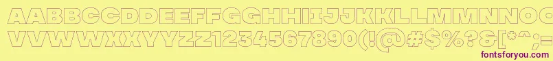 MADE Soulmaze Outline PERSONAL USE Font – Purple Fonts on Yellow Background