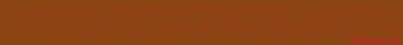 MADE Soulmaze Outline PERSONAL USE-Schriftart – Rote Schriften auf braunem Hintergrund