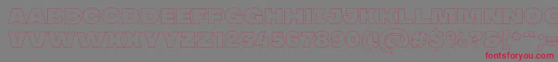 MADE Soulmaze Outline PERSONAL USE Font – Red Fonts on Gray Background