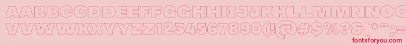 フォントMADE Soulmaze Outline PERSONAL USE – ピンクの背景に赤い文字