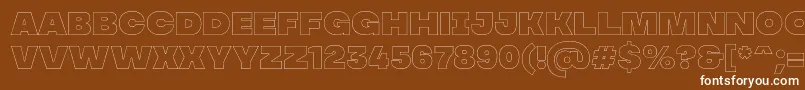 MADE Soulmaze Outline PERSONAL USE Font – White Fonts on Brown Background