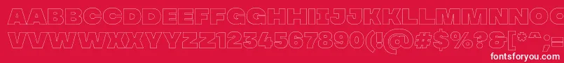 MADE Soulmaze Outline PERSONAL USE Font – White Fonts on Red Background