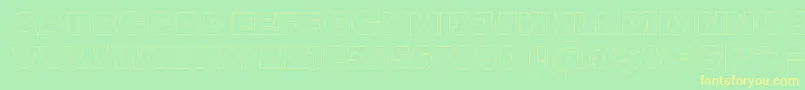 MADE Soulmaze Outline PERSONAL USE Font – Yellow Fonts on Green Background