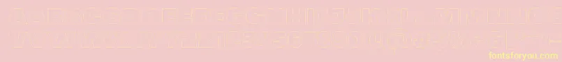 Fonte MADE Soulmaze Outline PERSONAL USE – fontes amarelas em um fundo rosa