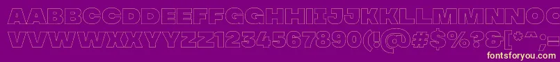 MADE Soulmaze Outline PERSONAL USE Font – Yellow Fonts on Purple Background