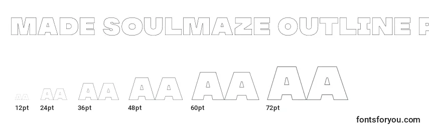 Größen der Schriftart MADE Soulmaze Outline PERSONAL USE