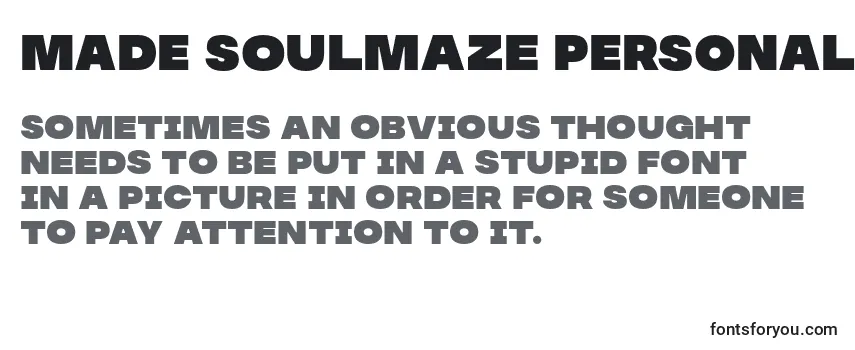 Review of the MADE Soulmaze PERSONAL USE Font