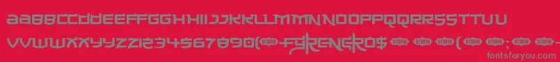 フォントMADEC    – 赤い背景に灰色の文字