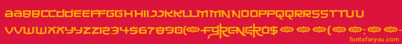 MADEC    Font – Orange Fonts on Red Background