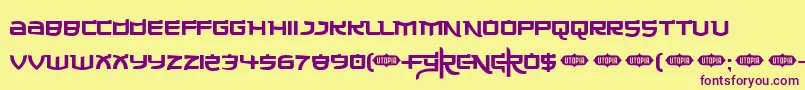 MADEC    Font – Purple Fonts on Yellow Background