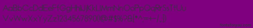 Madeleina Sans-fontti – mustat fontit violetilla taustalla