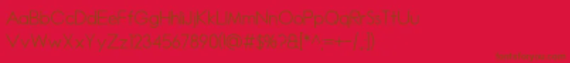 Police Madeleina Sans – polices brunes sur fond rouge