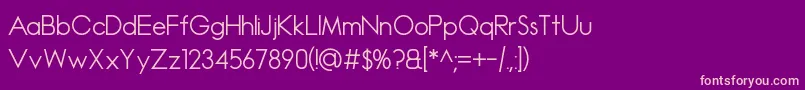 Madeleina Sans Font – Pink Fonts on Purple Background