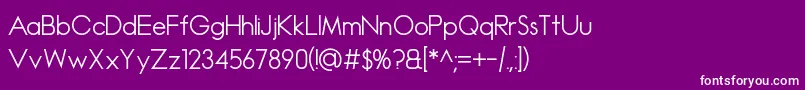 Madeleina Sans Font – White Fonts on Purple Background