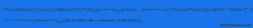 Шрифт Madeleine – чёрные шрифты на синем фоне