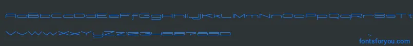 Шрифт Madeleine – синие шрифты на чёрном фоне